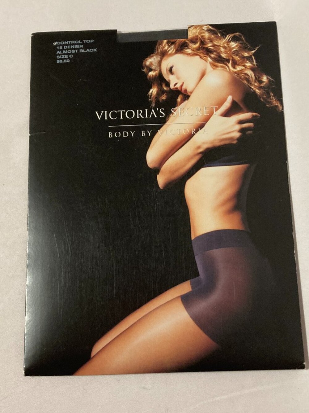 Victoria's Secret Body By Victoria Control Top Pantyhose Size C Almost Black NWT